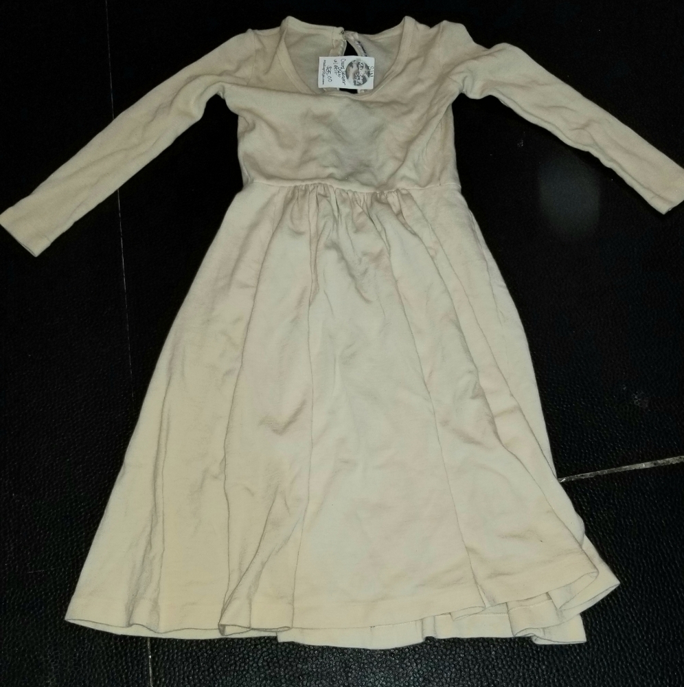 Cream Sweater Dress - Back Zipper - No Belt